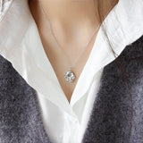 Casual Irregular Rock Stone 925 Sterling Silver Necklace