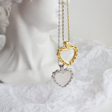 Anniversary Mother of Shell Heart 925 Sterling Silver Necklace