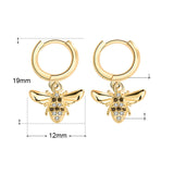 Bee Hoop Earrings