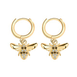 Bee Hoop Earrings