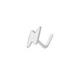 Cute Mini Lighting 925 Sterling Silver L Shape Nose Stud (Single)