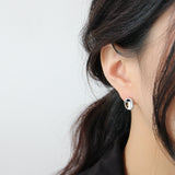 Geometric Ellipse Earrings