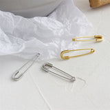 Fashion Safety Pin 925 Sterling Silver Earrings