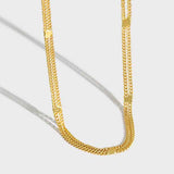 Nya Double Chain Choker Necklace