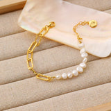 Karen Chain Natural Pearl Bracelet